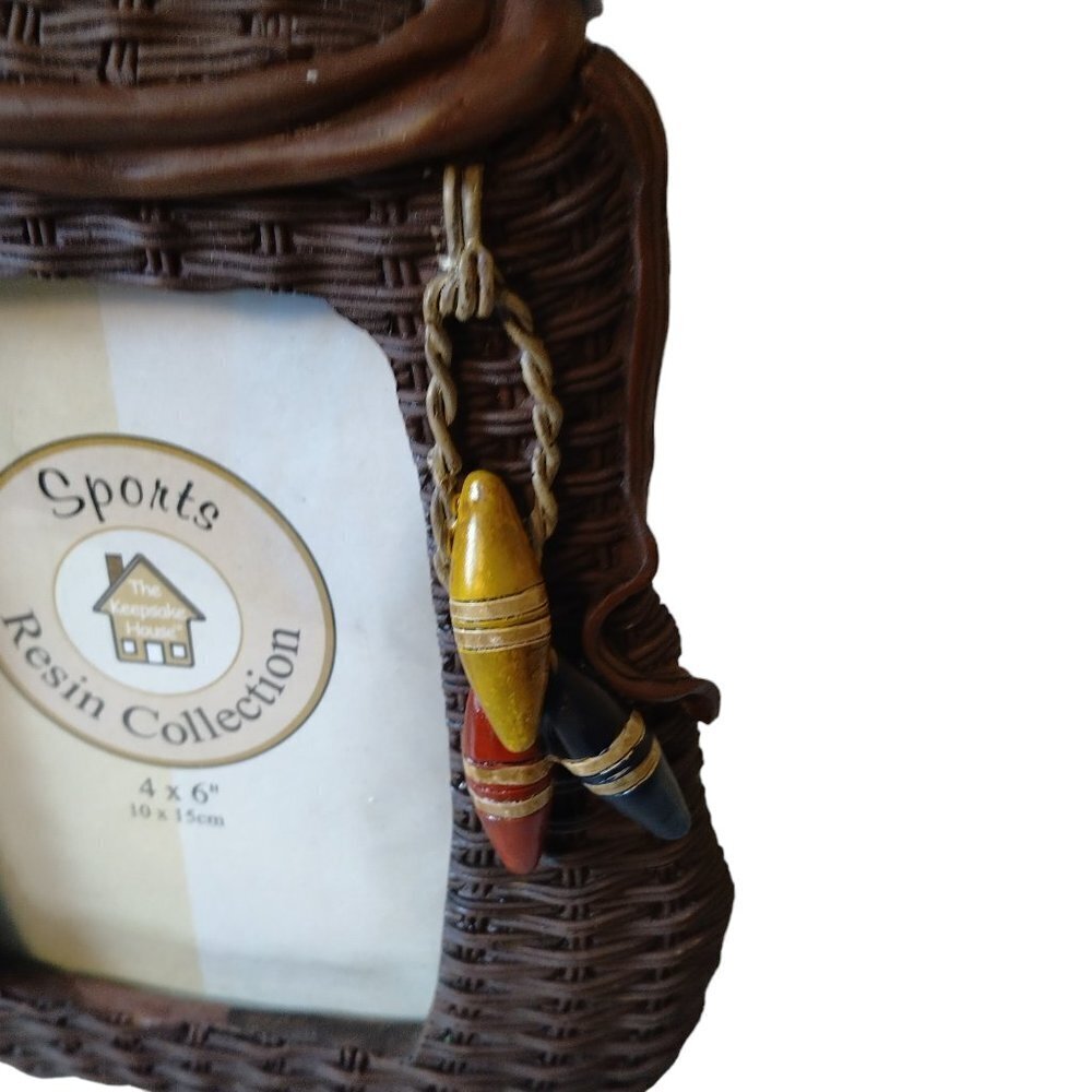 The Keepsake House Sports Resin Collection 4 X 6 Fishing Basket 3D Frame - Picture 3 of 6